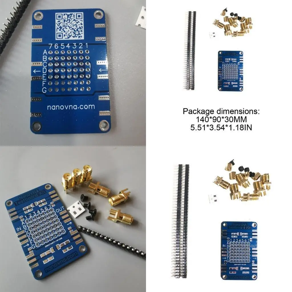 

652F Durable NanoVNA Testboard Vector Web Test Board VNA RF Set Measurement DIP SMT Device Tool Spare Parts