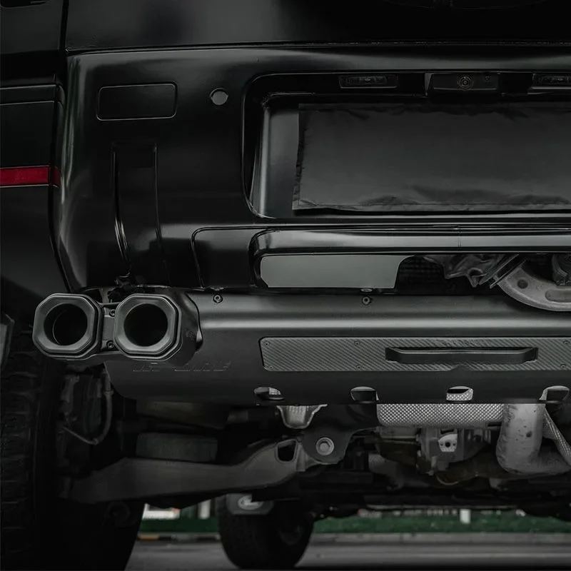 90/110 Dry Carbon Fiber Chassis Rear Guard Exhaust Pipe Four Tail Throat Modification