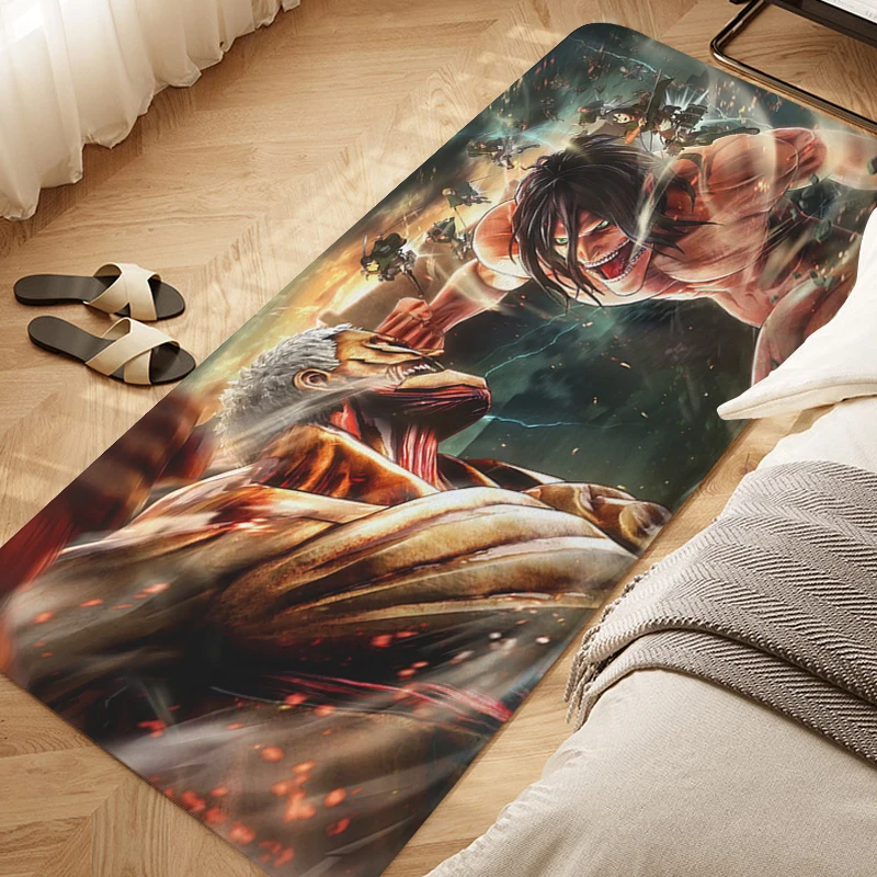 Anime Balcony Bedroom Rug Attack on Titan Custom Doormat Entrance Door Bathroom Foot Mat Room Floor Carpet for Kitchen Home