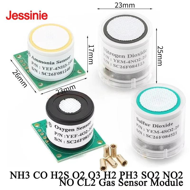 Electrochemical Gas Sensor Module NH3 CO H2S O2 O3 H2 PH3 SO2 NO2 NO CL2 Nitrogen Carbon Monoxide Ammonia Oxygen Ozone Detection