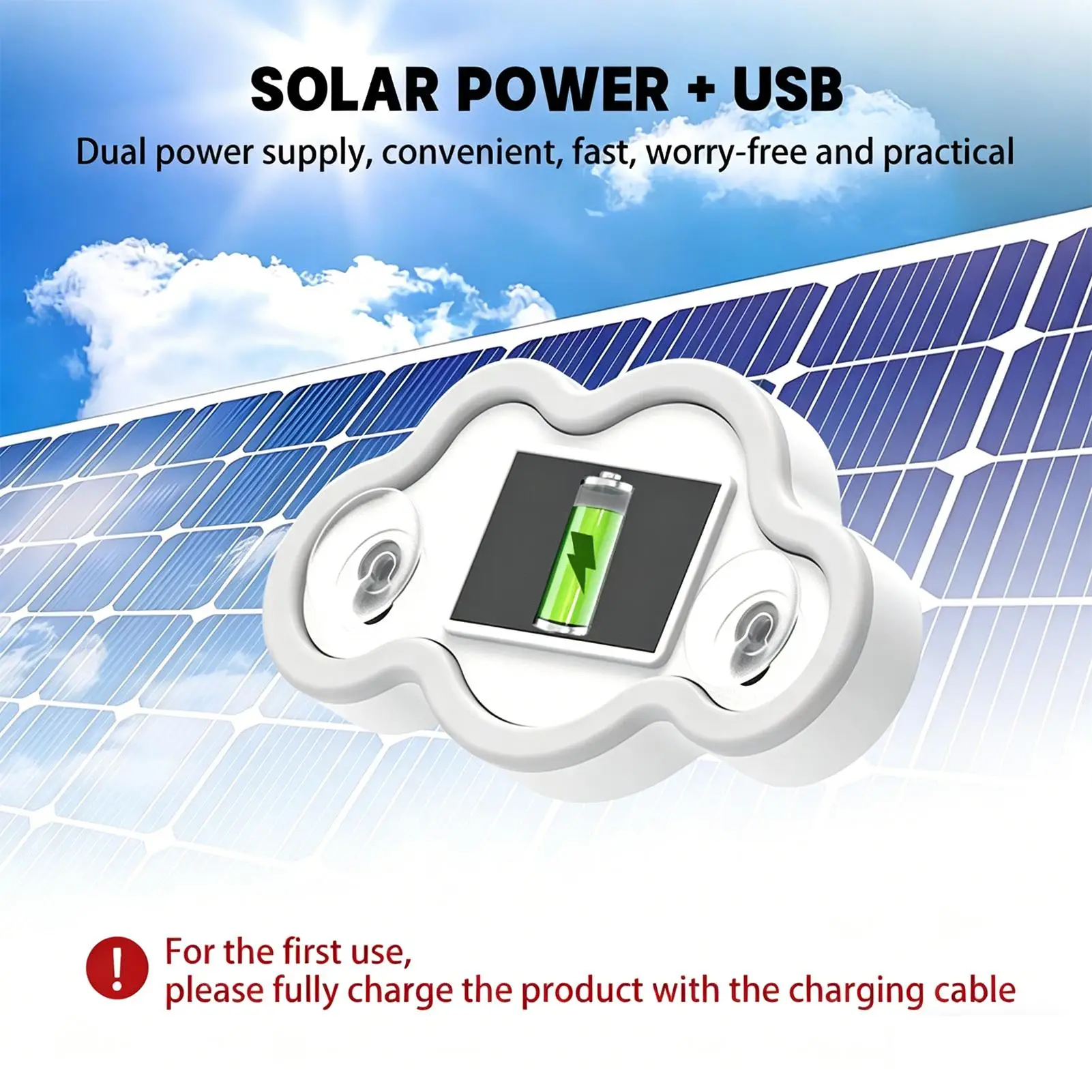 

Solar Car Light Multiple Color Mode Cloud Lighting Rear Window Lights for Truck Trailer Tractor SUV RV Interior Dashboard