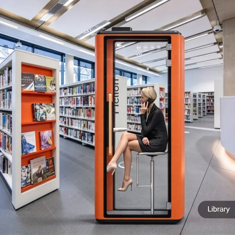 Modular Soundproof Pod Acoustic Phone Booth Silent Cabin for Office Meeting Room Private Calls Easy Assembly Ventilated Design