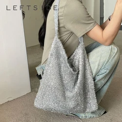 Pleuche Y2K Silver Big Soft Shoulder Bags for Women 2023 Luxury Brand Small Armpit Bag Females Underarm Handbags and Purses