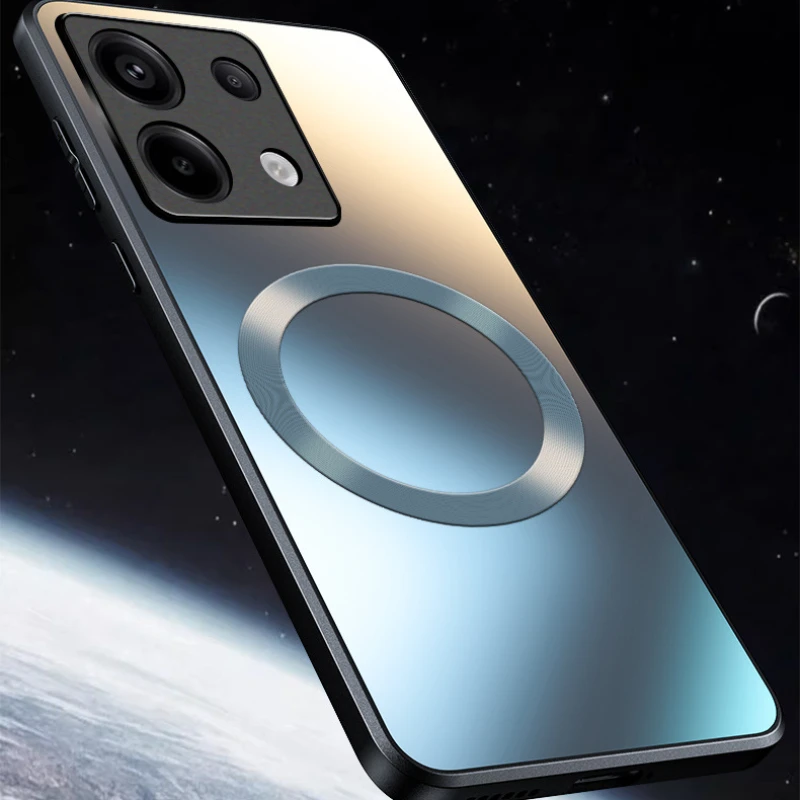 Etui magnetyczne dla Redmi Note 13 Pro Plus silikonowa matowa miękka powłoka do Redmi Note13Pro + bezprzewodowe ładowanie adsorpcyjne tylne etui