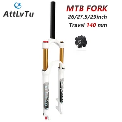 AttLvTu-MTB Bicycle Front Fork, 26, 27.5, 29 Inch, Travel 140mm, Ultralight, Air Mountain Bike Suspension Fork