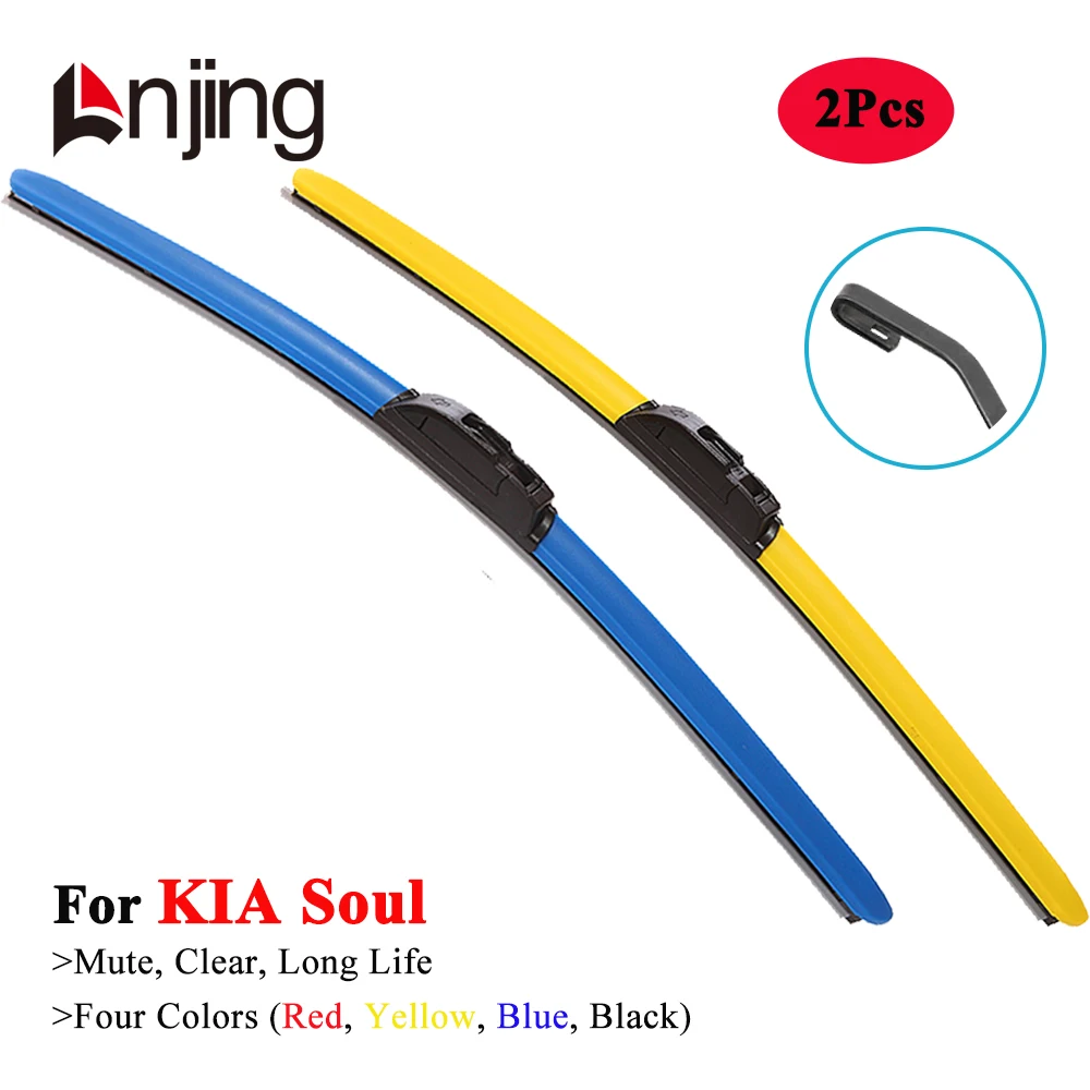 

LNJING Colorful Car Windshield Wiper Blade For KIA Soul EV AM PS SK3 Hatchback 2009 2010 2012 2015 2018 2019 2020 2022 2023 2024