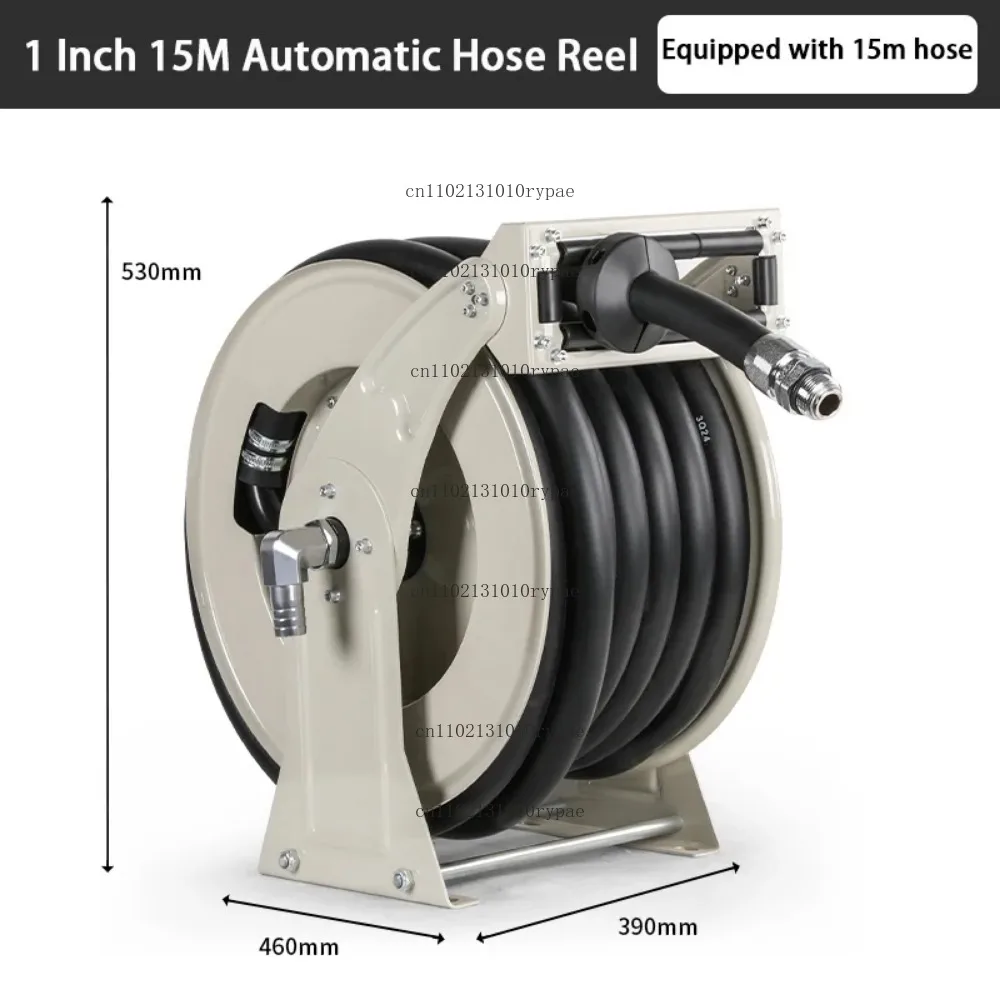 Factory Direct Sale 1 Inch 15 Meters General Pump Hose Reel Automatic Refueling Machine Reel With 15m Hose