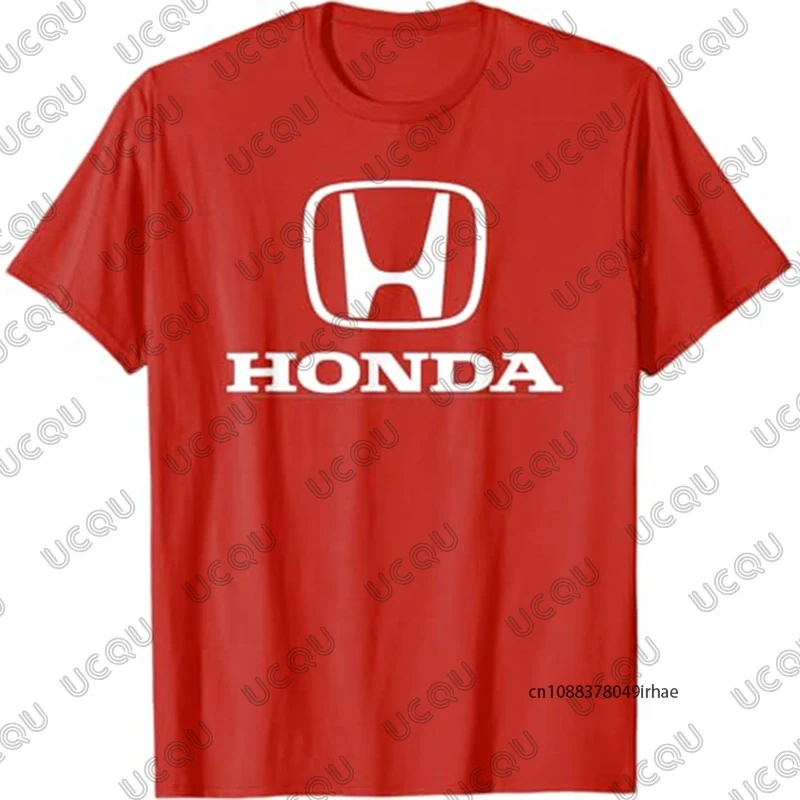 Новая летняя мужская и женская хлопковая футболка с принтом Honda, простые мотоциклетные футболки с короткими рукавами, уличные повседневные уличные топы