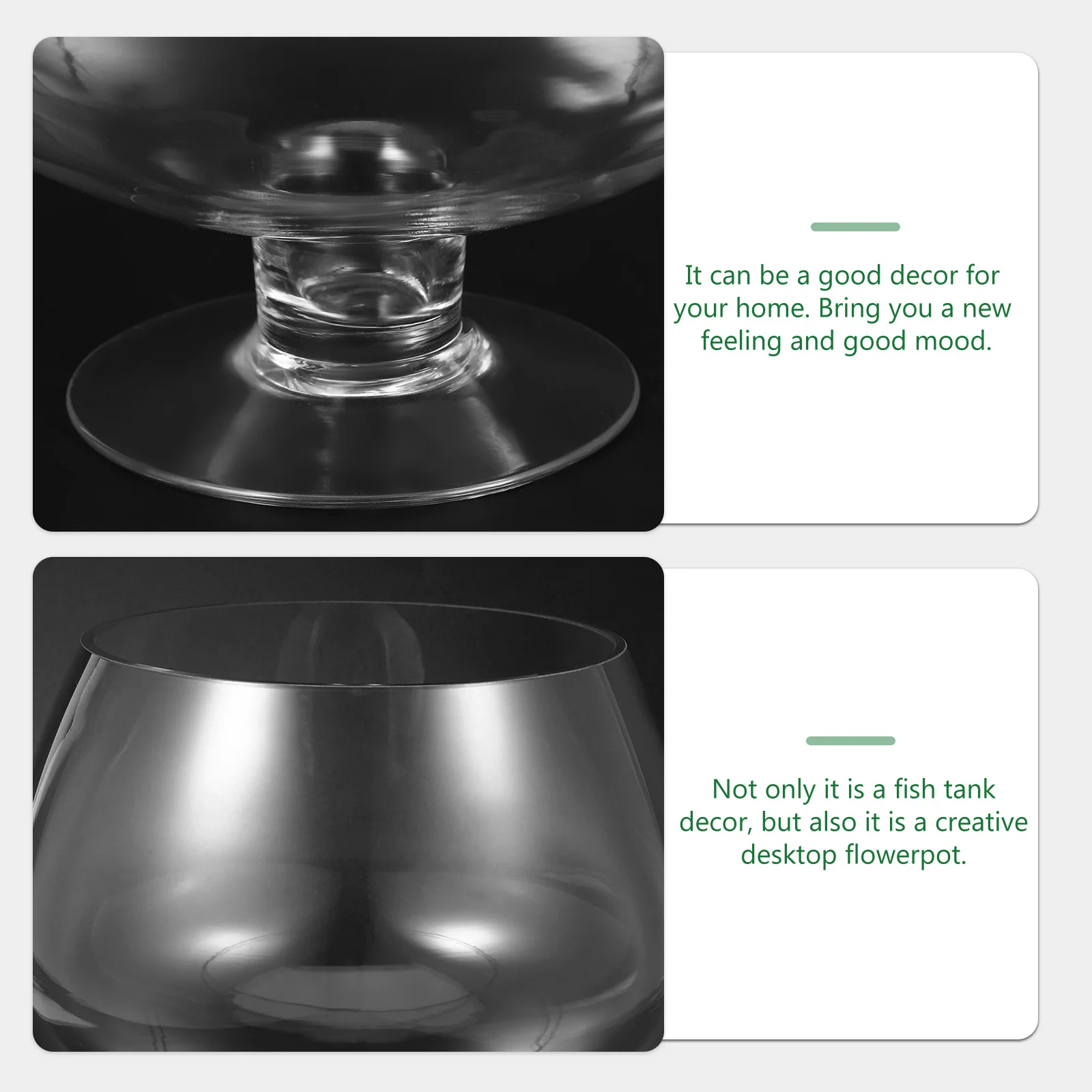 

Clear Pet Desktop Fish Tank Multi-Function Aquarium for Goldfish Betta Plant Terrarium Home Office Decorative Tank Supplies