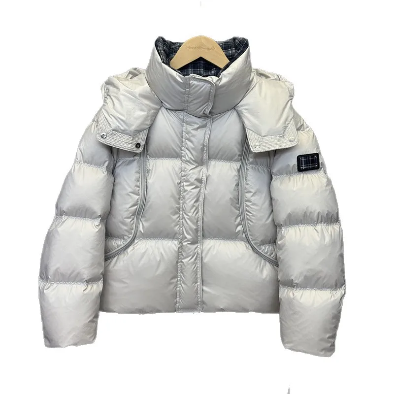 Winter nieuwe dames donsjack losse korte 90 witte eend donsjack