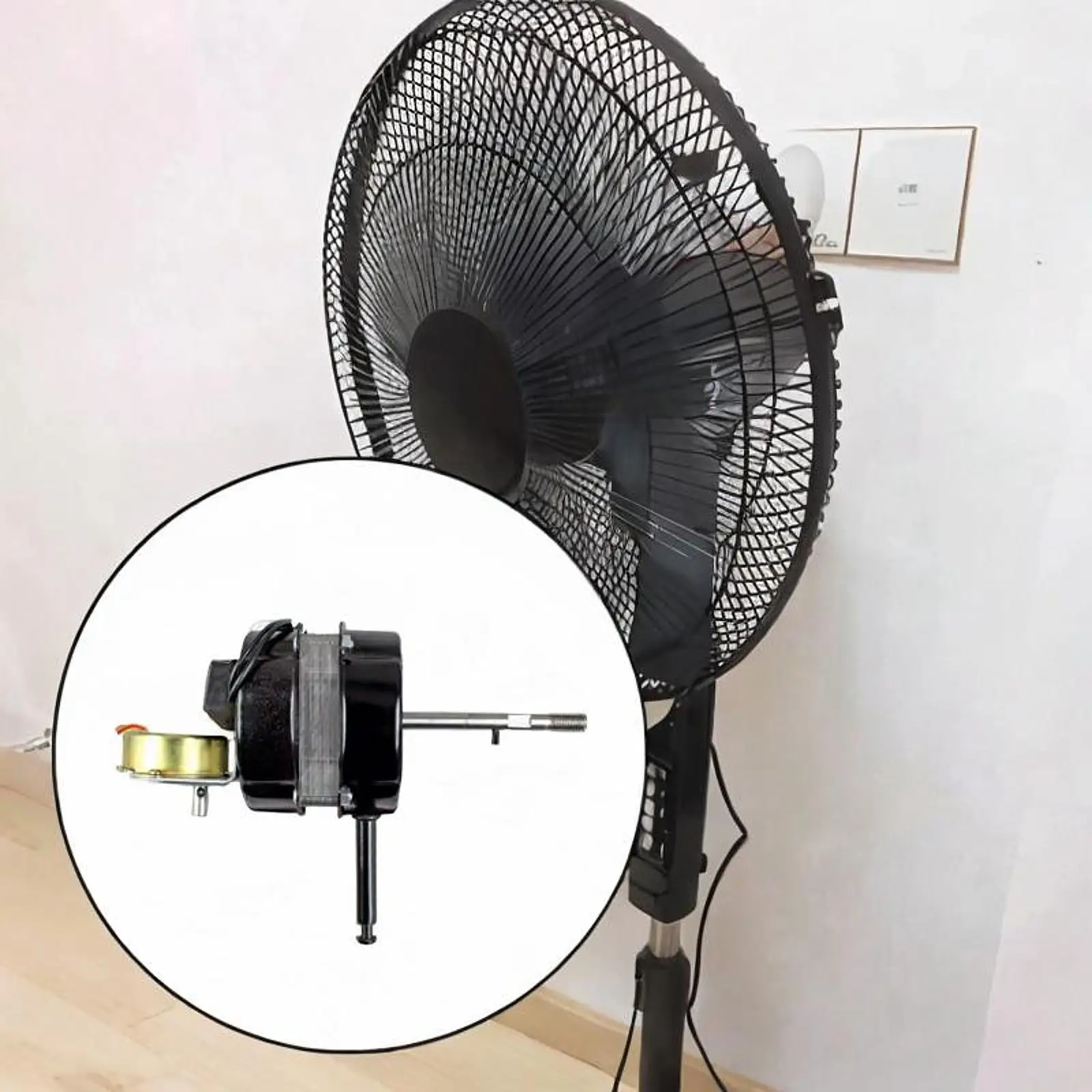 Fan Motor Compact High Power Accessories Electronic Replacement Double Ball Bearings 60W Professional Upgraded Oscillating Fan