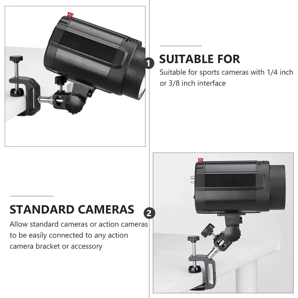 6 PCS Zestaw śrub do statywu fotograficznego Adapter gwintu 1/4 do 3/8 Metalowy trwały stojak na lampę błyskową Akcesoria do kamer sportowych