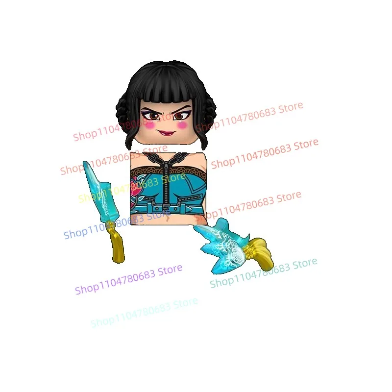 MOC Bouwstenen Kawaii Meisje Groep Mini Pop Assemblagemodel Beeldje Anime Cartoon Decoratief Speelgoed Vakantiecadeau Collectible