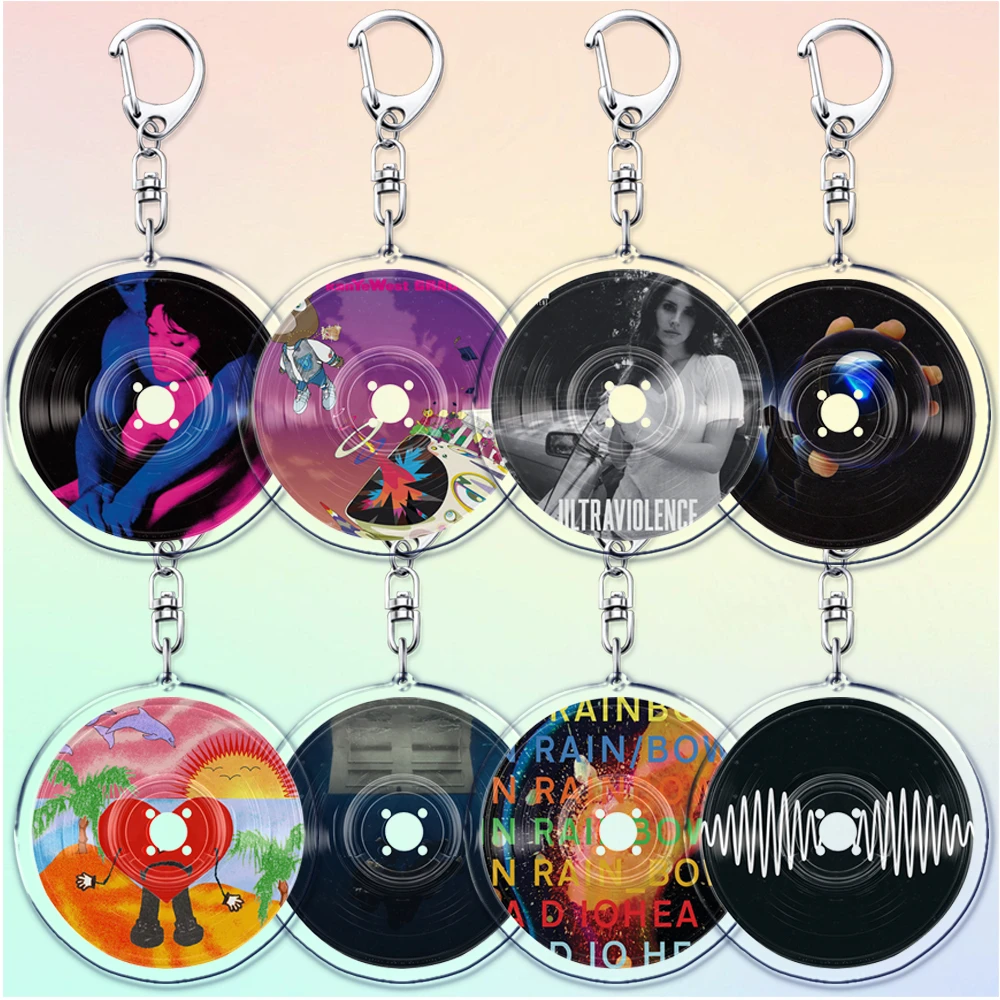 Llavero de CD de Música Popular para Accesorios, Llavero con Portada de Álbum Clásico de Cantante, Joyería para Fans y Amigos