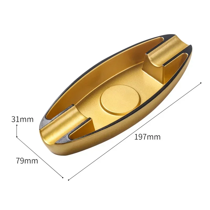 منفضة سجائر السيجار على شكل قارب الموسمية خفيفة الوزن ومحمولة منفضة سجائر فاخرة وجوية مزدوجة للمنزل والمكتب في الهواء الطلق #2