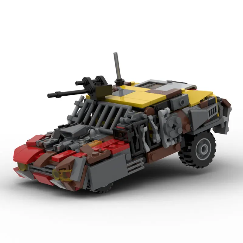 

New apocalyptic style armored vehicle desert camouflage adult collectible figurine small particle building block toy