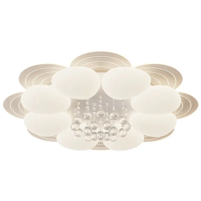 

Living room, ceiling, simple and modern, creamy style, light luxury, crystal lamp, full spectrum, eye protection round main
