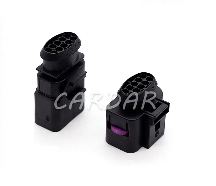 1 Set 10 Pin 1J0973715 1J0973815 6X0973815 1.5mm Automotive Headlight Connector AC Assembly Car Door Lock Socket For VW Audi