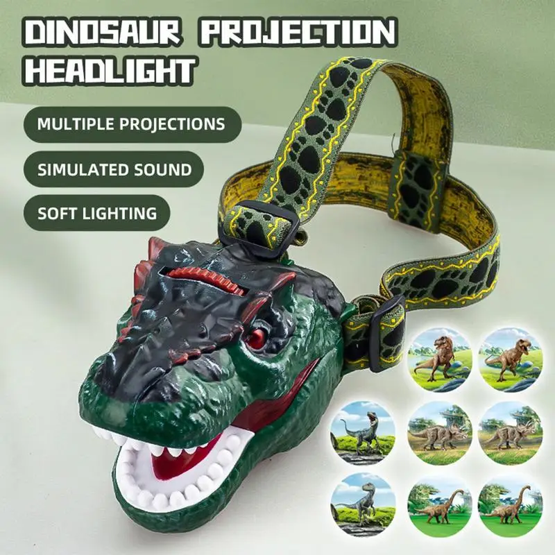 

Dinosaur Projector With Headlight Kids Toy Dinosaur Projector With Adjustable Headband Boys Girls Early Education Toy For