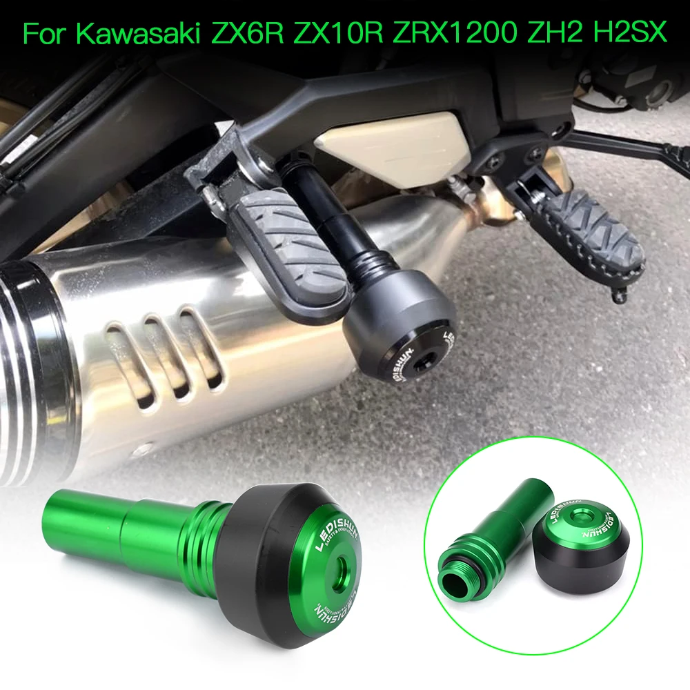 Motorcycle accessories Frame Exhaust Anti-Fall Sliders Crash rod Protection For Kawasaki Ninja ZX6R ZX10R ZRX1200 Z H2 SE H2SX