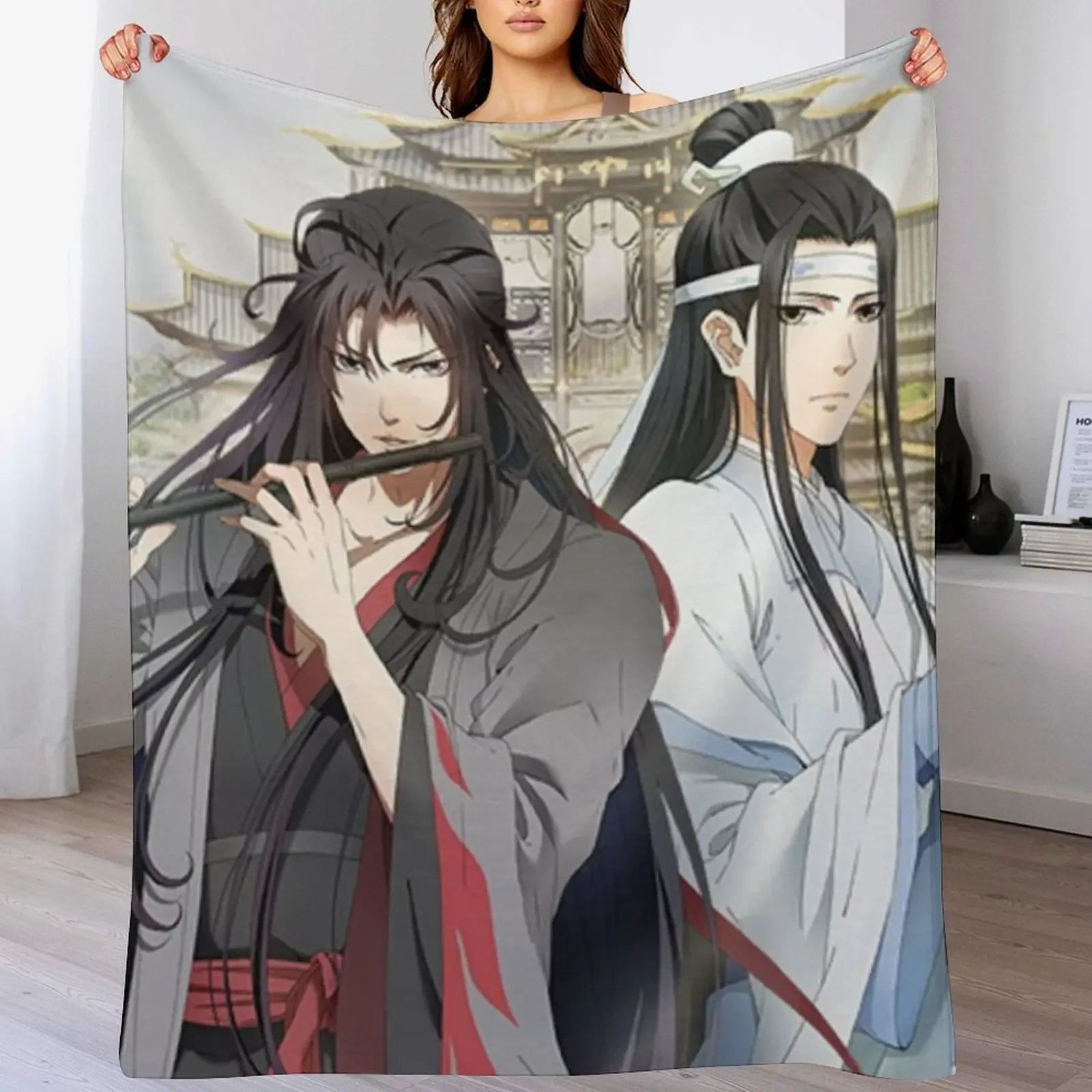 

New Mo Dao Zu Shi Throw Blanket Large Flannel Fabric Designers christmas gifts Blankets
