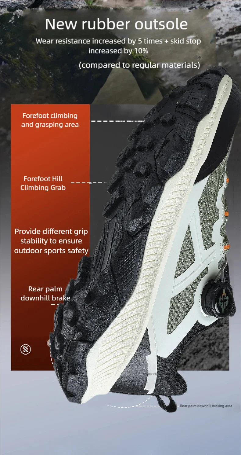 Herren Plus Size Wasserdichte Wanderschuhe Vier Jahreszeiten Rutschfeste Outdoor-Wanderschuhe Jugendliche Freizeit-Sport-Laufschuhe Sneaker – Detail 5
