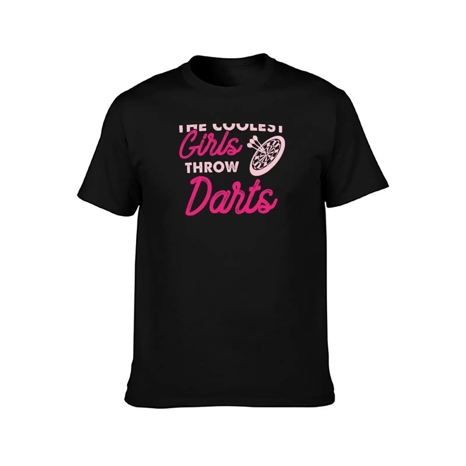 The Coolest Girls Throw Darts Bullseye T-Shirt, Summer Casual Cotton Tee, Oversized Streetwear Tops, Vintage Graphic Print