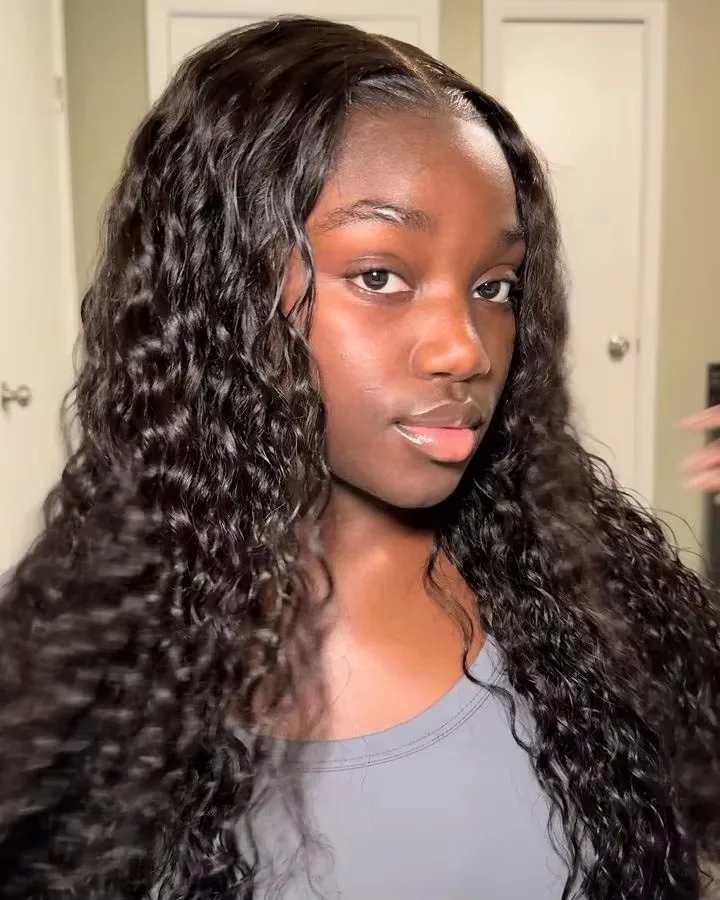 250% vorgeschnittene Loose Deep Wave Frontal Perücken 7x5 13x4, kleberlose Echthaarperücke, sofort tragbar, 13x4 13x6 Water Curly HD Lace Front Perücken, vorgezupft, 30-36 Zoll, unbehandelte Echthaarperücken für Frauen, gebleichte Knoten, im Angebot. – Detail 22