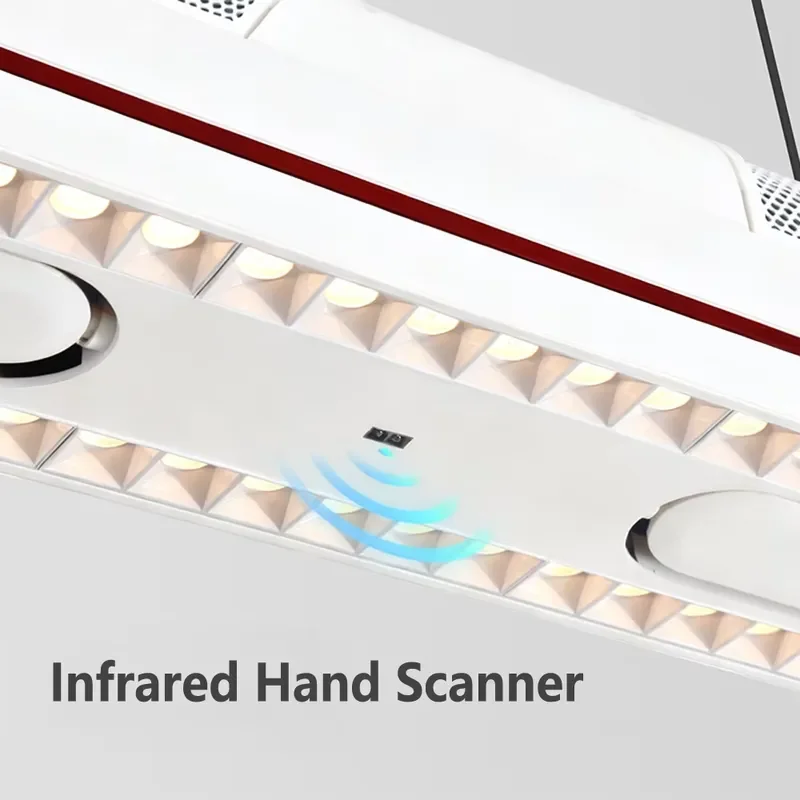 Modern Bladeless Ceiling Fan With Light Remote Control Smart Manual Adjustment Air Cooling Lamp For Living Room Bedroom Home