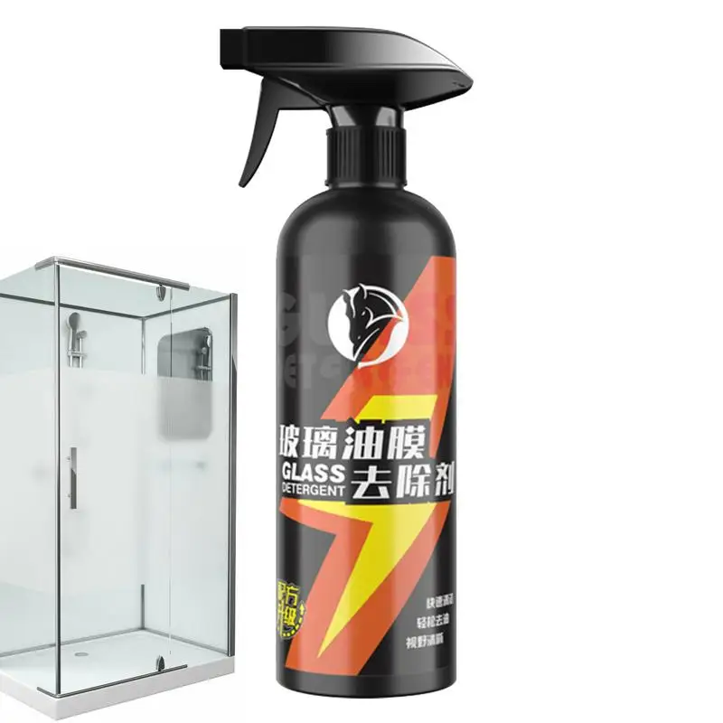 Car Glass Oil Film Stain Removal 500ml Oil Film Windshield Stain Remover Streak-Free Glass Stain Eliminator Glass Film Removal