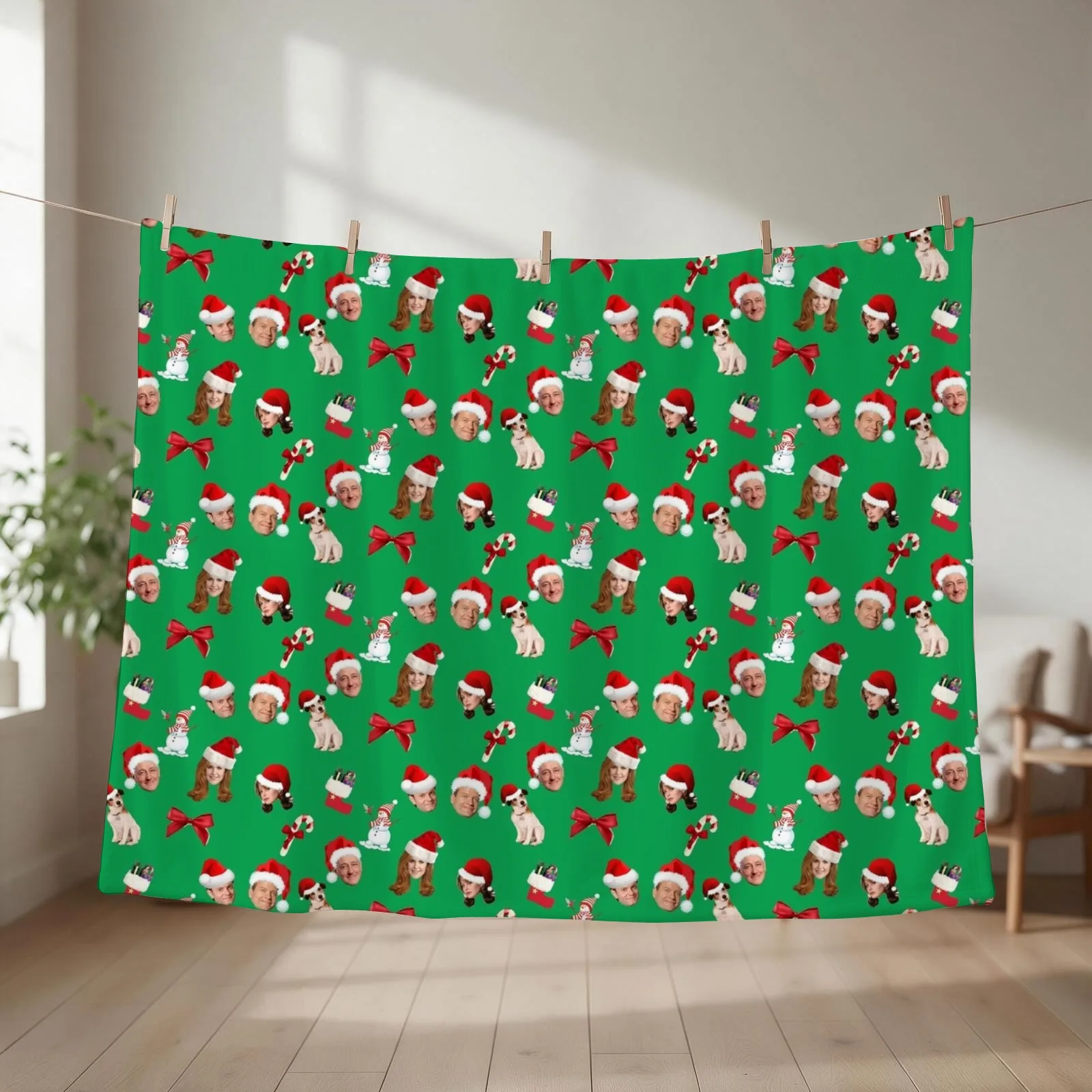 New frasier christmas pattern Throw Blanket couch cozy soft plush fuzzy picnic outdoor blanket