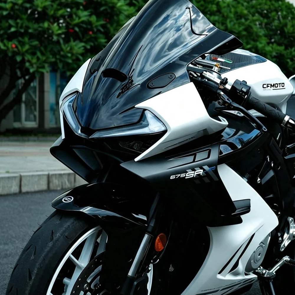 For CFMOTO 675SR 675SR-R 1PC Motorcycle Fixed Wing Guide Cover Wing Decorative Panel Wind Blade Plastic Shell Protective Panel