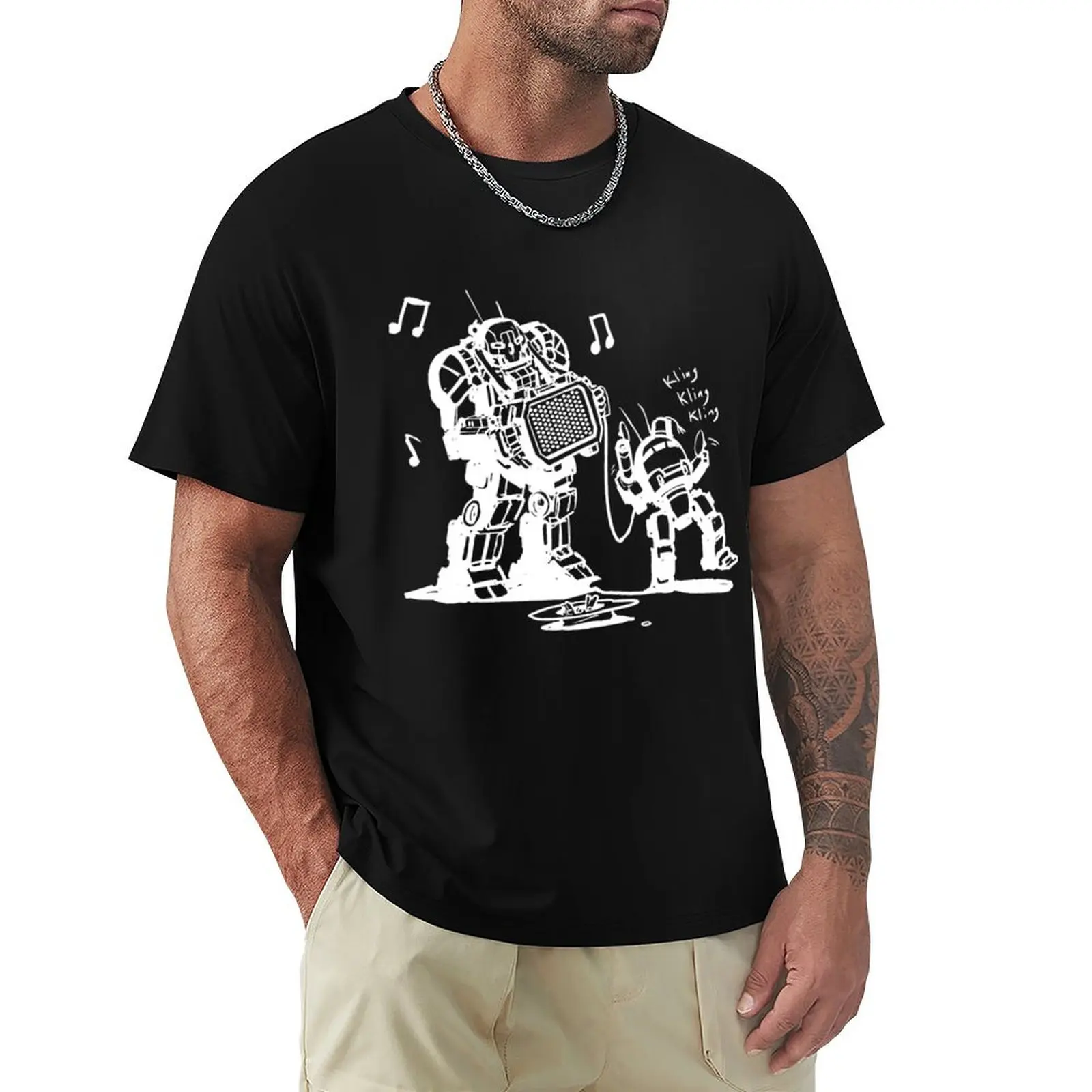 Battletech - The Dancing Urbanmech T-Shirt blacks custom t-shirts custom shirt graphics tshirts for men