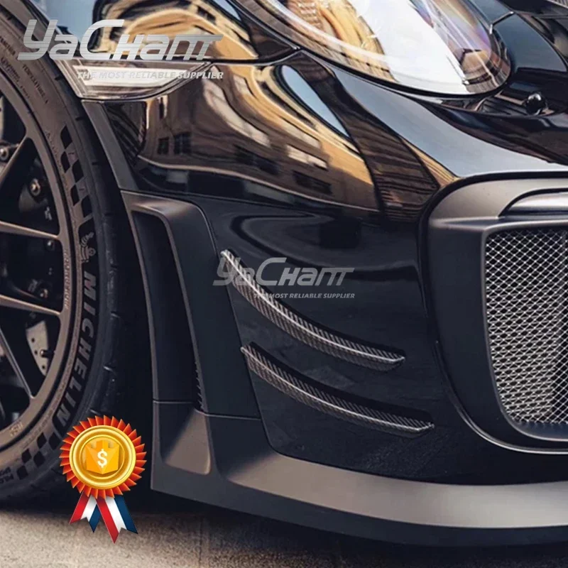 

Carbon Fiber Front Canard Kit Only Fit For 2016-2019 911 991.2 Turbo & Turbo S OEM Front Bumper Canards 4pcs