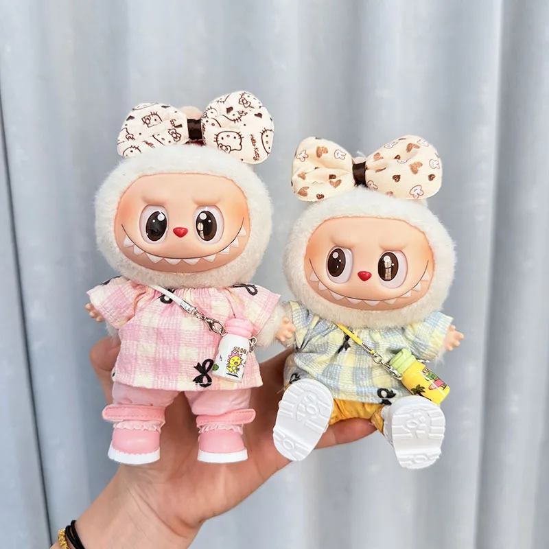 First and Second Generation Keychains Labubu Clothing Pendant Labubu Sweater Bow Diary Set Cute