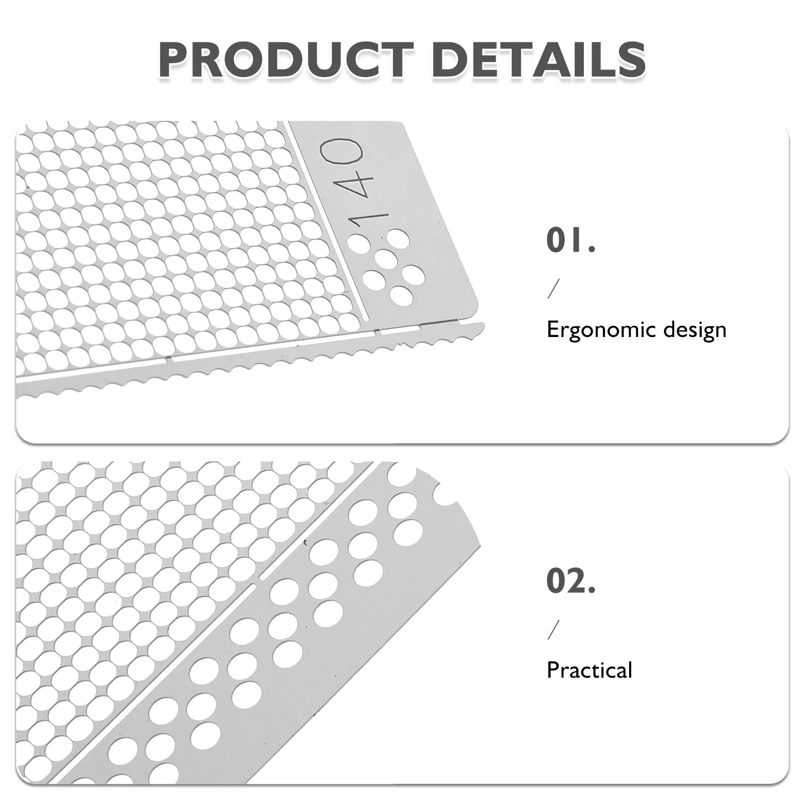 Rhinestone Painting Ruler Stainless Steel 2200 Blank Grid Mesh 5D Drill Partial DIY Art Crafts Embroidery Alignment Tool