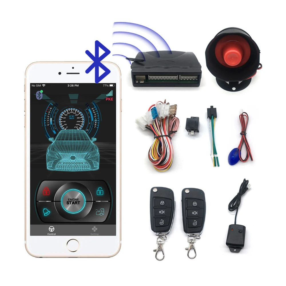 

#car alarm system car security alarm smart phone APP control