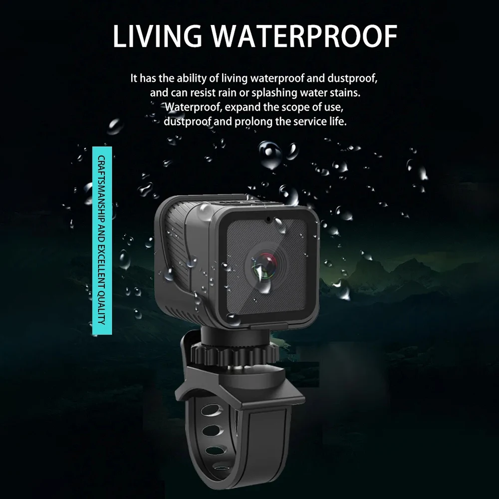 1080P HD Portable Sports Mini Camera with Hotspot WiFi Waterproof Camera, Motorcycle and Bike Driving Recorder