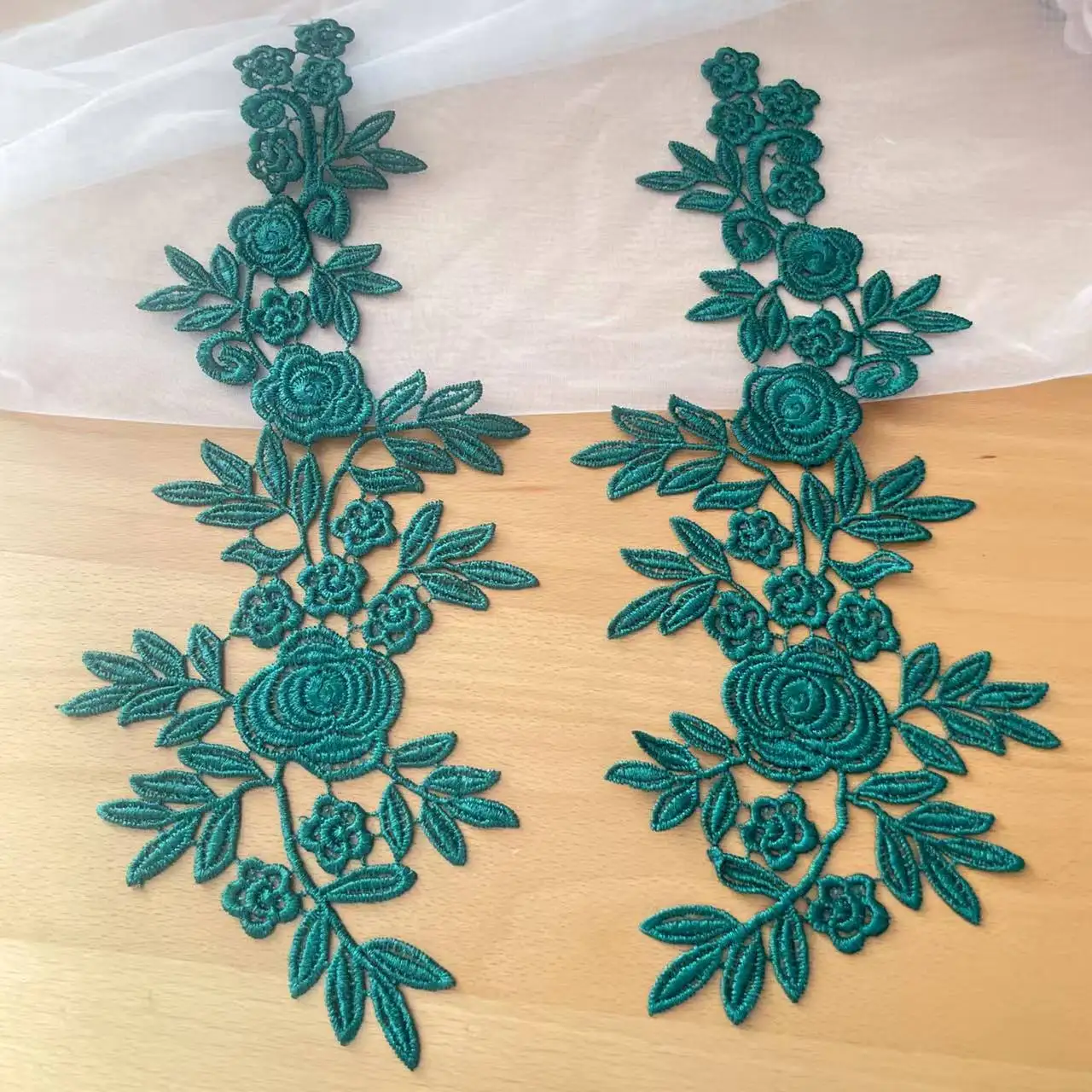10 Stück = 5 Paare. Wasserlösliche Spitzenstickerei für Hochzeitskleider, Applikationen, handgefertigte DIY-Spitzenkleidung, Nähzubehör – Detail 8
