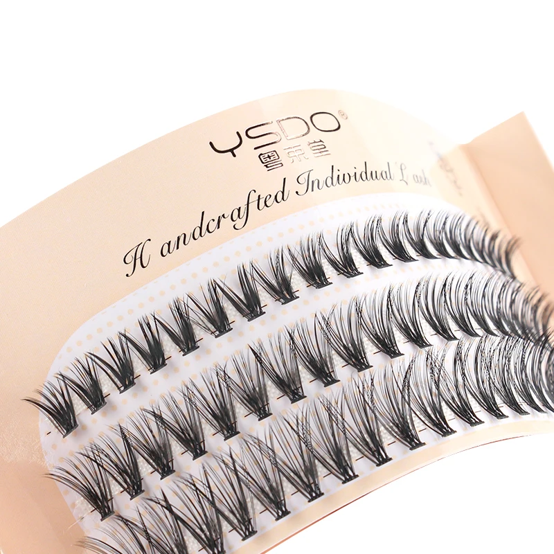 YSDO cils grappes 60 pièces cils en grappe 8-12mm cils individuels aspect naturel D Curl moelleux grappe cils bricolage Extension de cils