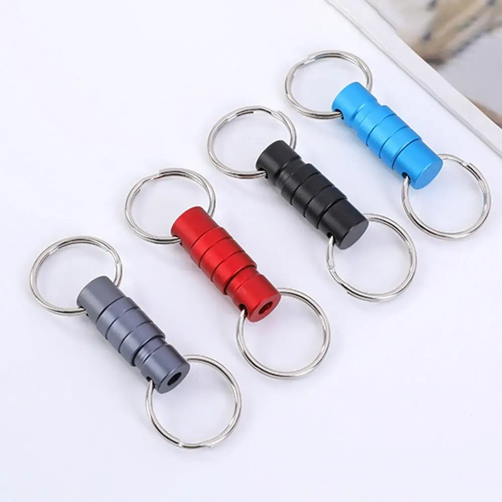 Double Headed Quick Release Keychain 360° Rotation Retractable Detachable Keychain Mini Quick Pull Design Clip Pull Apart Buckle