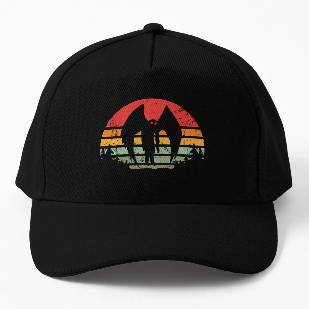 Vintage Mothman Point Pleasant Cryptid Cryptozoology Retro Mothman Baseball Cap Hood Men's Baseball Cap Women's