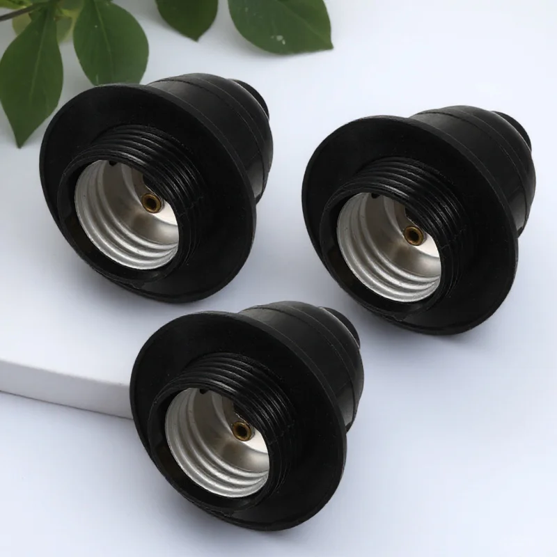 3Pcs Durable E26 Lamp Socket Easy Install Disassemble Heat Resistant Reliable Replacement Light Socket Lamp Holder