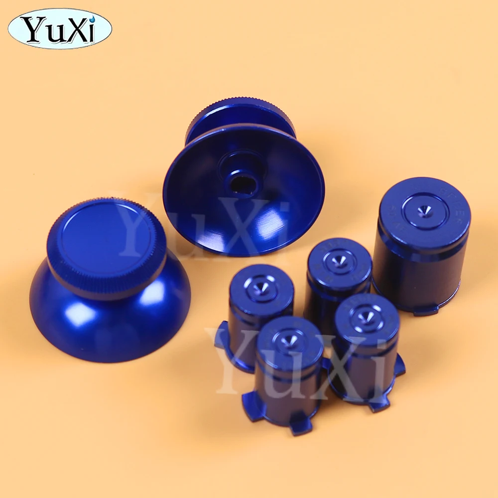 1Set For Xbox 360 Aluminium Metal ABXY Bullet Button 3D Analog Joystick Thumbstick Grip Caps Gamepad Controller Repair Parts view 6