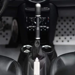 Aluminum Alloy Material Auto Car Part Silver Shift Gear And Hand Brake Trim For Mini Cooper Accessory R56 R55 R57 R58 R59