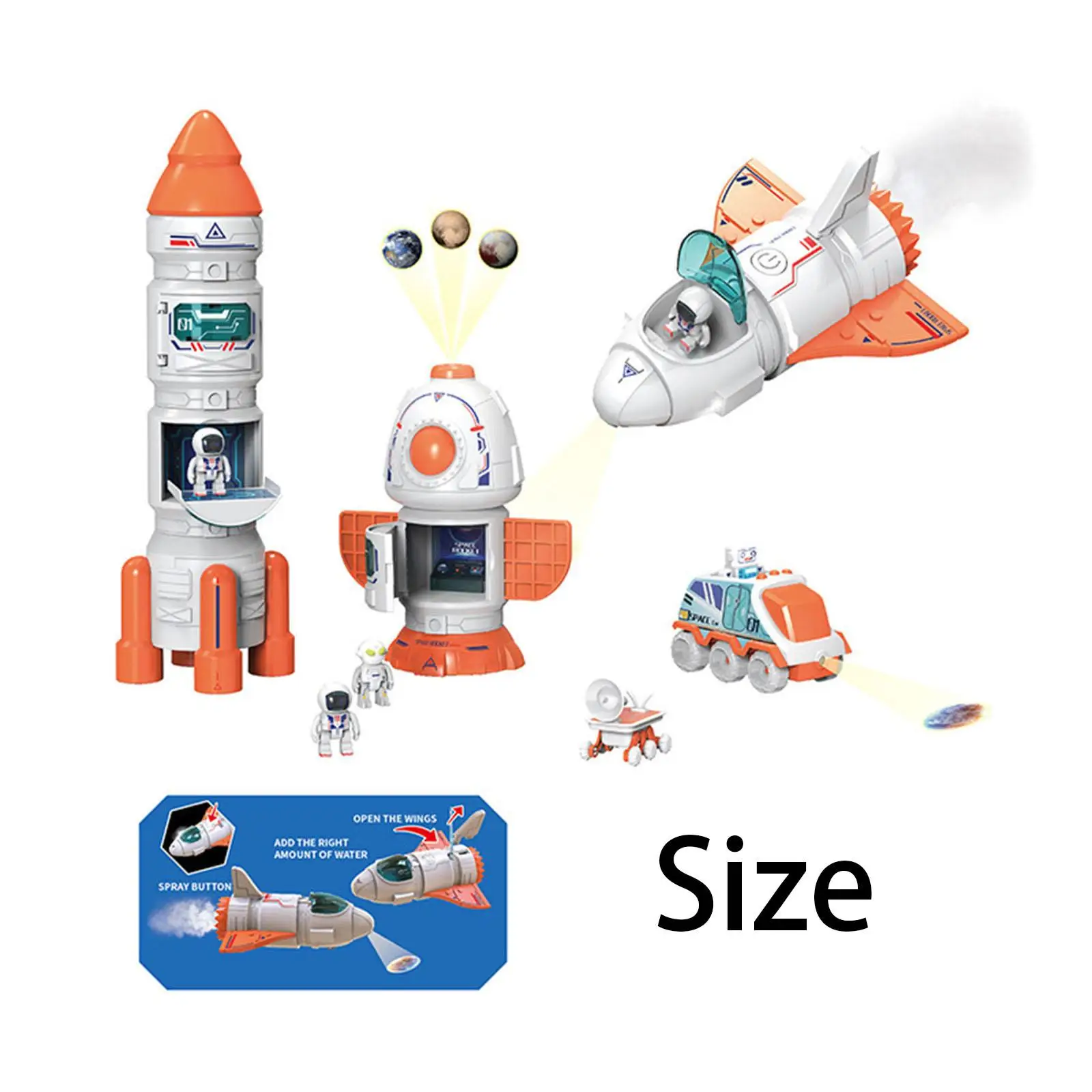 Space Shuttle Rocket Toys Role Playing Kids Science Educational Toys for Boy Kids 3-7 Years Old Preschool Birthday Gifts