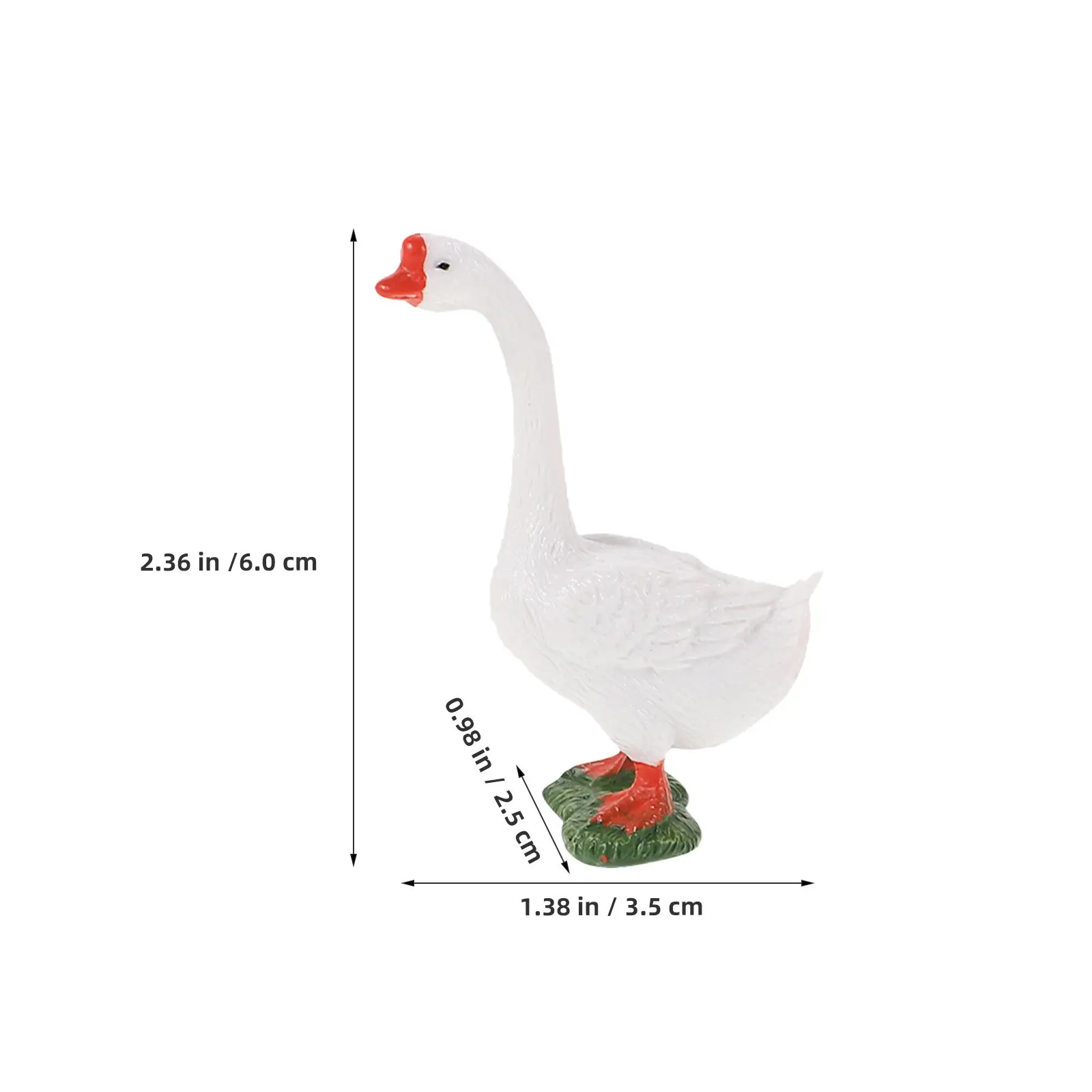 8Pcs Realistic Farm Animal Figures Mini Chicken Duck Goose Statues Plastic Educational Decor for Classroom Home Garden Learning
