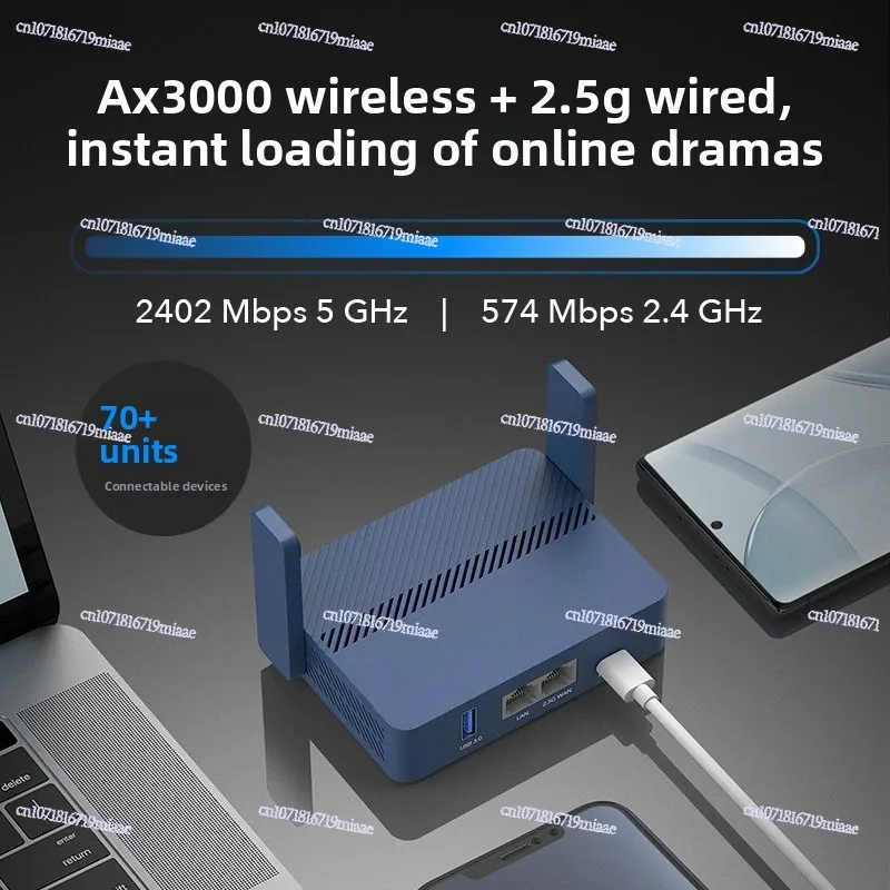 TR3000 Mini Router AX3000 WiFi6 Portable and Compact