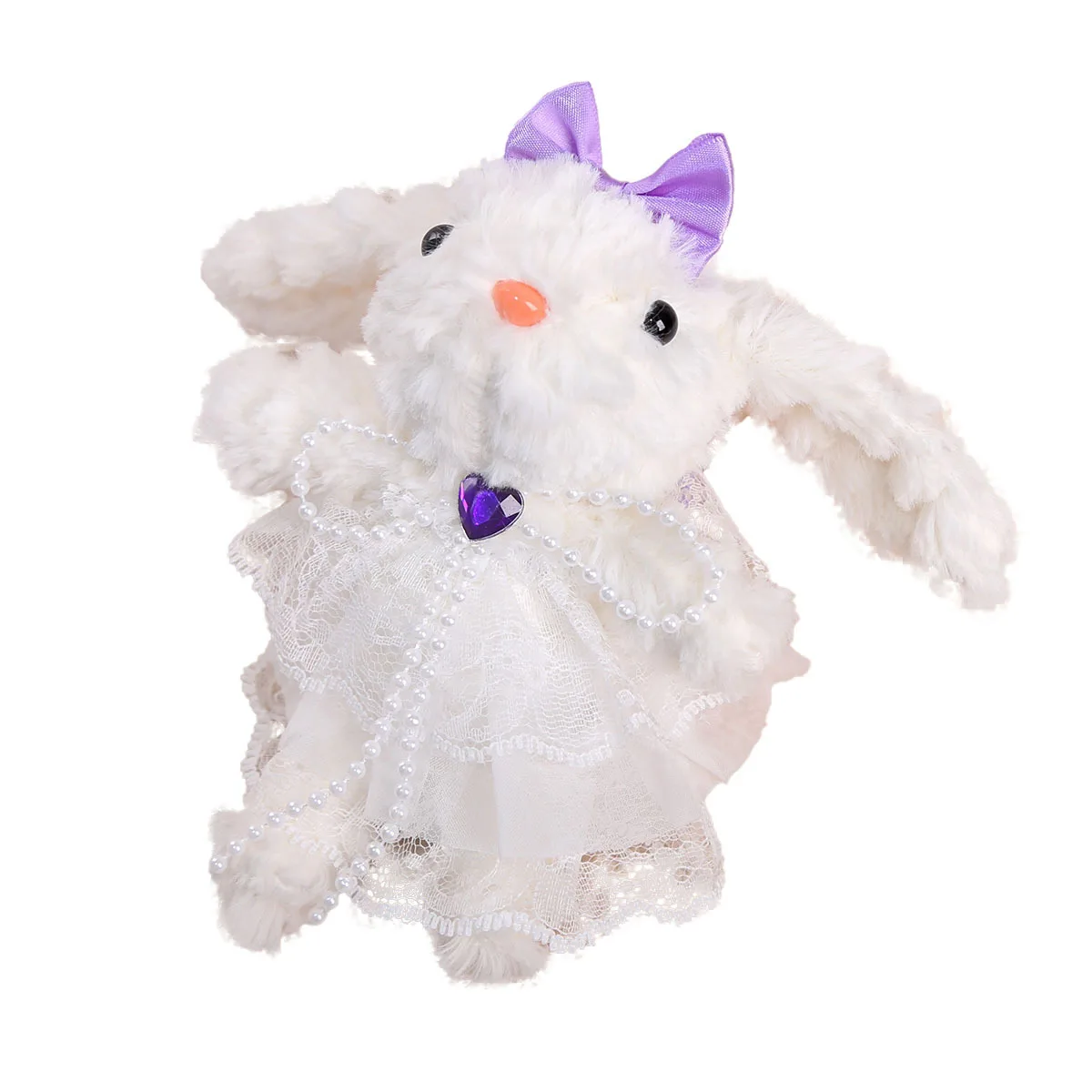 Cute Sweet Drop Ear Rabbit Plush Doll Pendant Keychain Creative Birthday Gift Simulation Pet Rabbit Plush Doll Backpack Decor