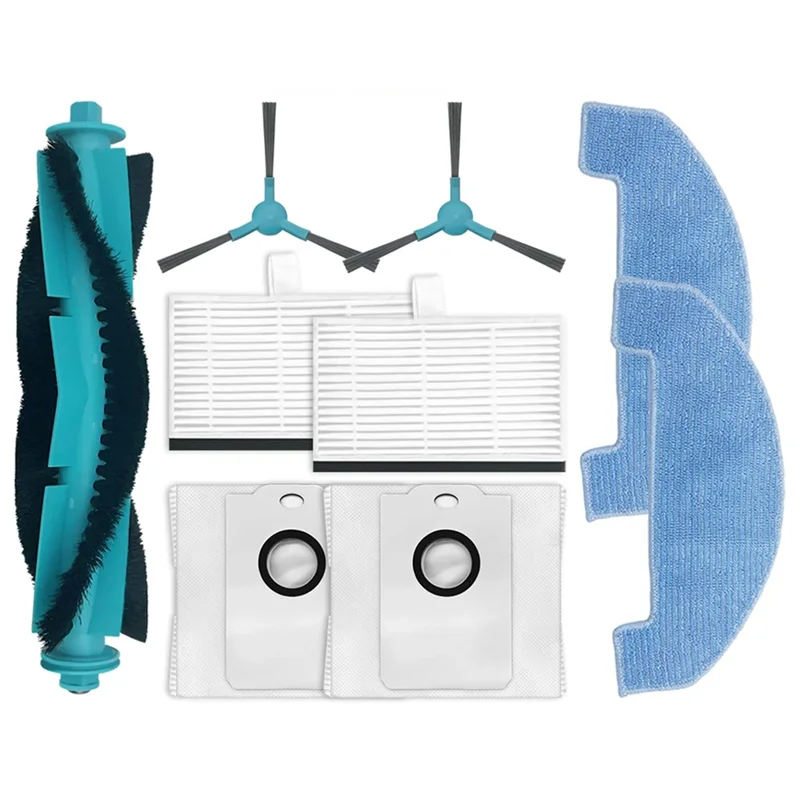 B90B-For Cecotec Conga 2499 Ultra Home Titanium Advanced / Atvel Smartgyro R80 Main Side Brush Mop Filter Dust Bag